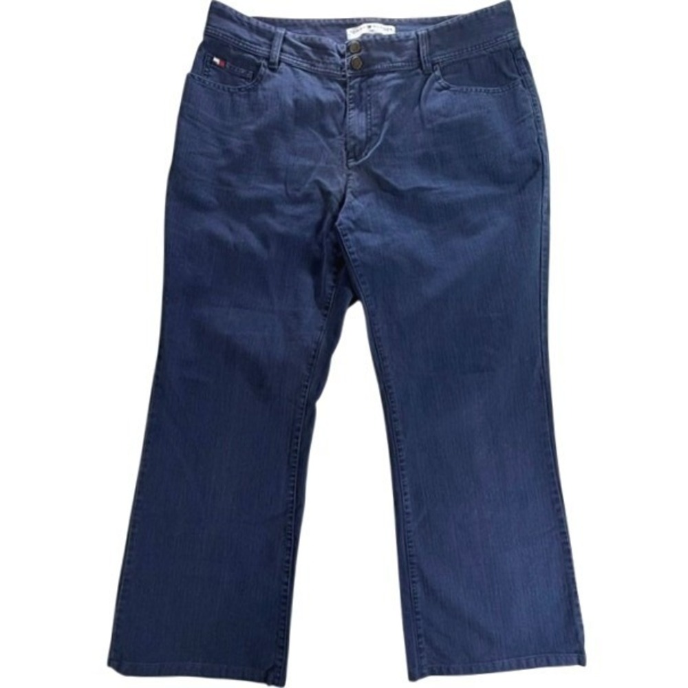Tommy Hilfiger Corduroy Pants Women 14 Vintage 90s Blue Mid-Rise Bootcut Pants